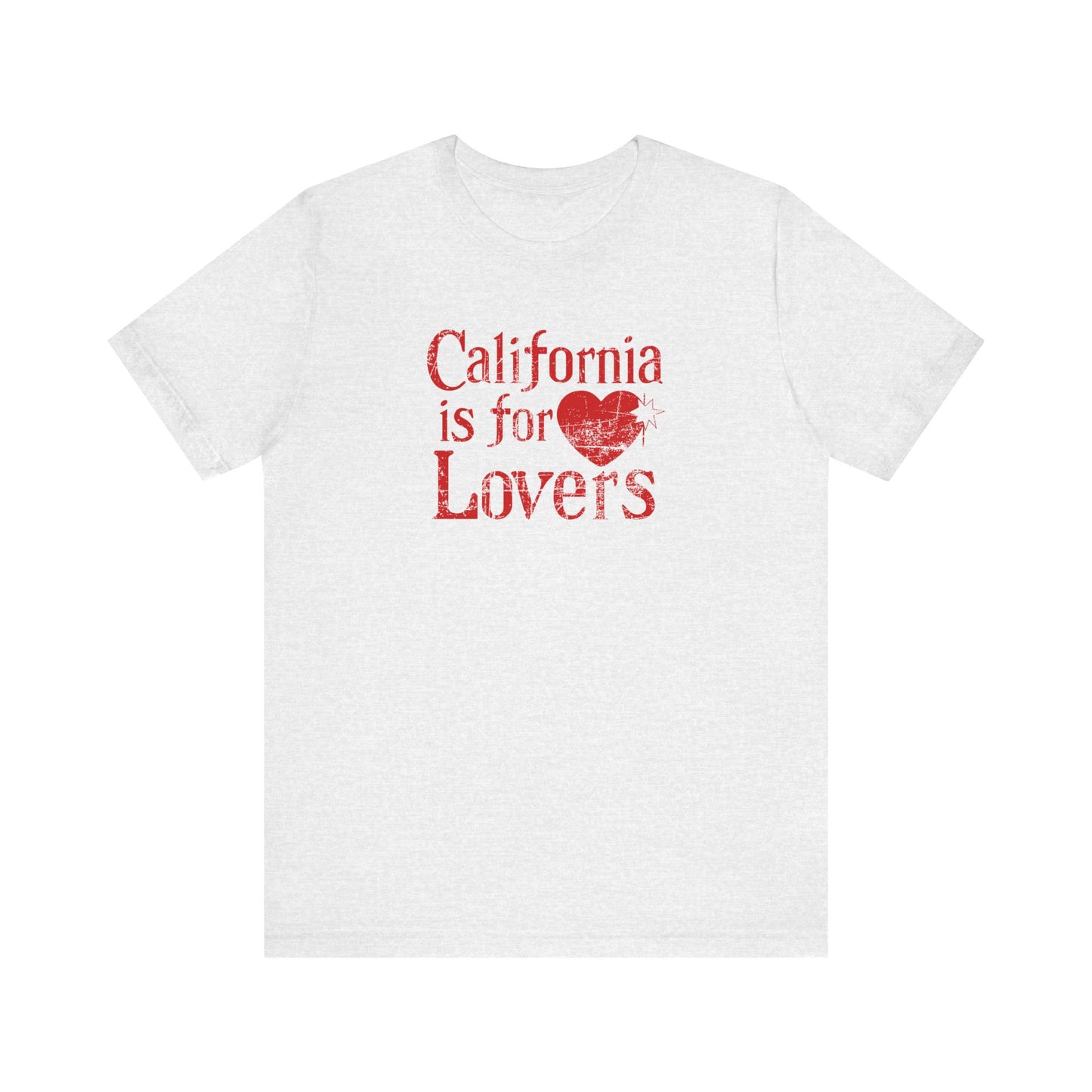 California is for Lovers Vintage Distressed Unisex Jersey Short Sleeve Tee