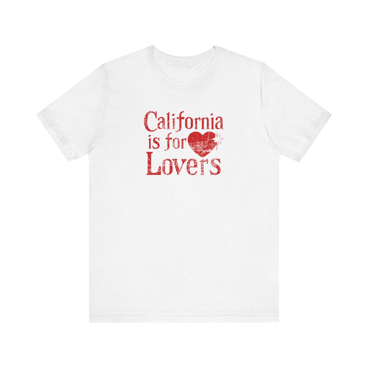 California is for Lovers Vintage Distressed Unisex Jersey Short Sleeve Tee