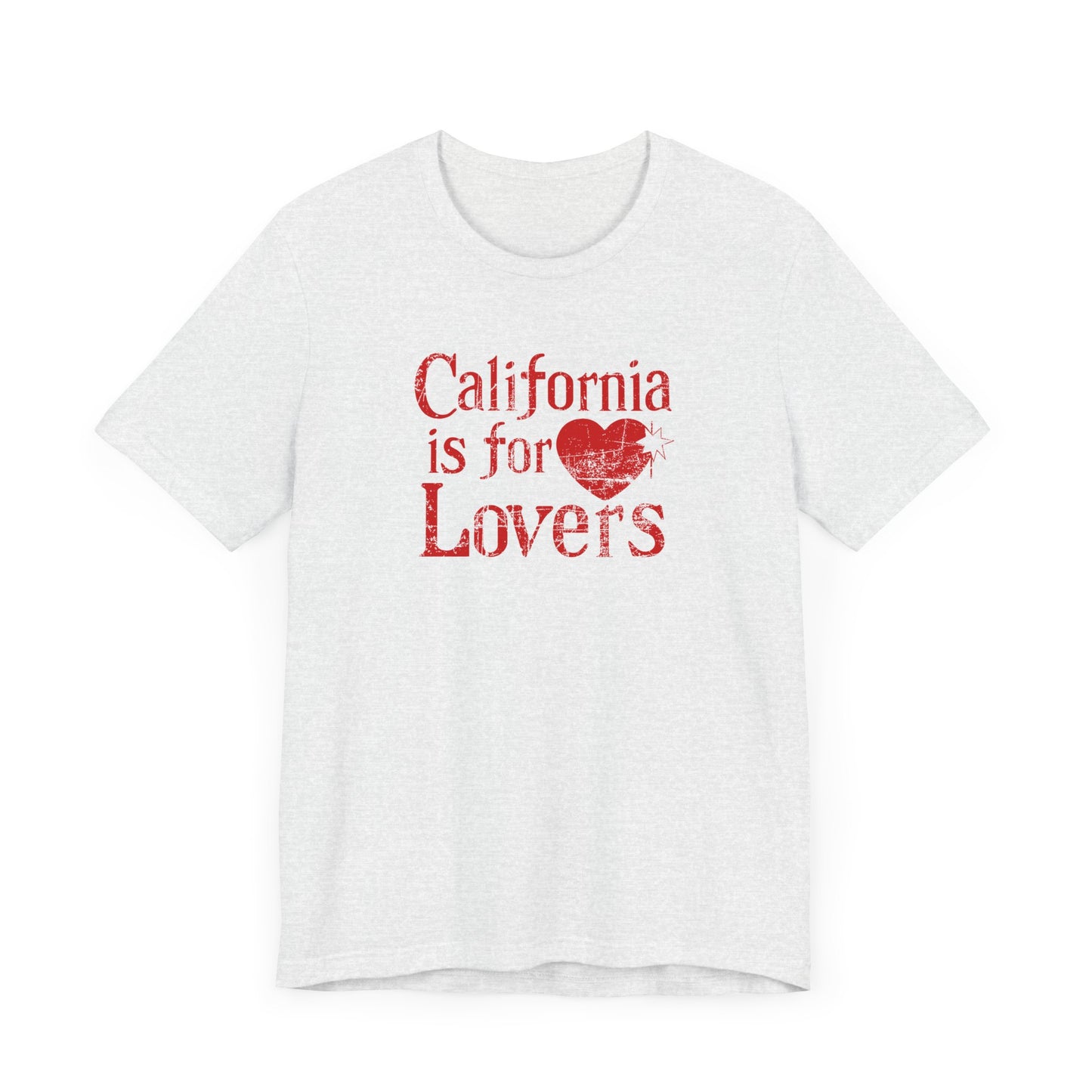 California is for Lovers Vintage Distressed Unisex Jersey Short Sleeve Tee
