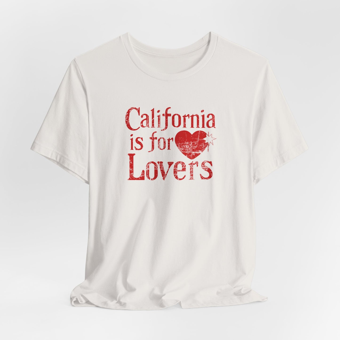 California is for Lovers Vintage Distressed Unisex Jersey Short Sleeve Tee