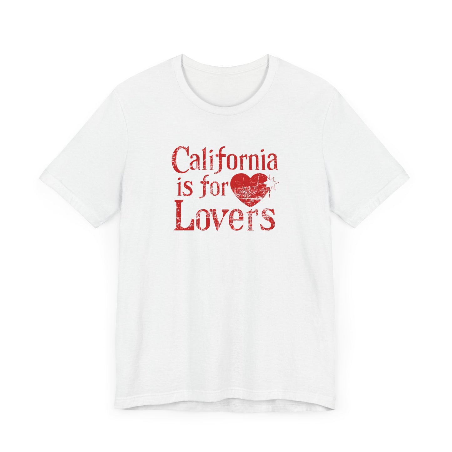 California is for Lovers Vintage Distressed Unisex Jersey Short Sleeve Tee