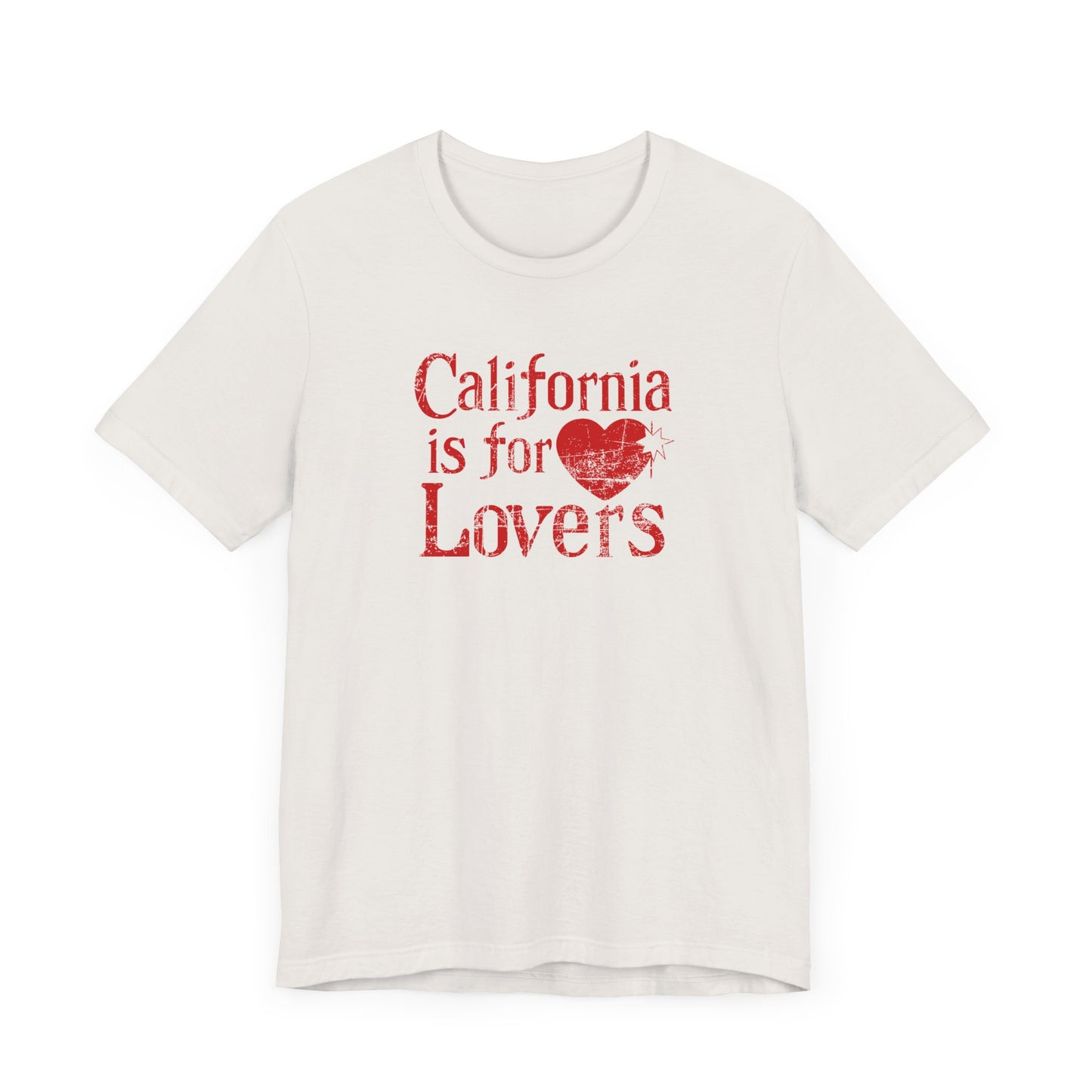 California is for Lovers Vintage Distressed Unisex Jersey Short Sleeve Tee