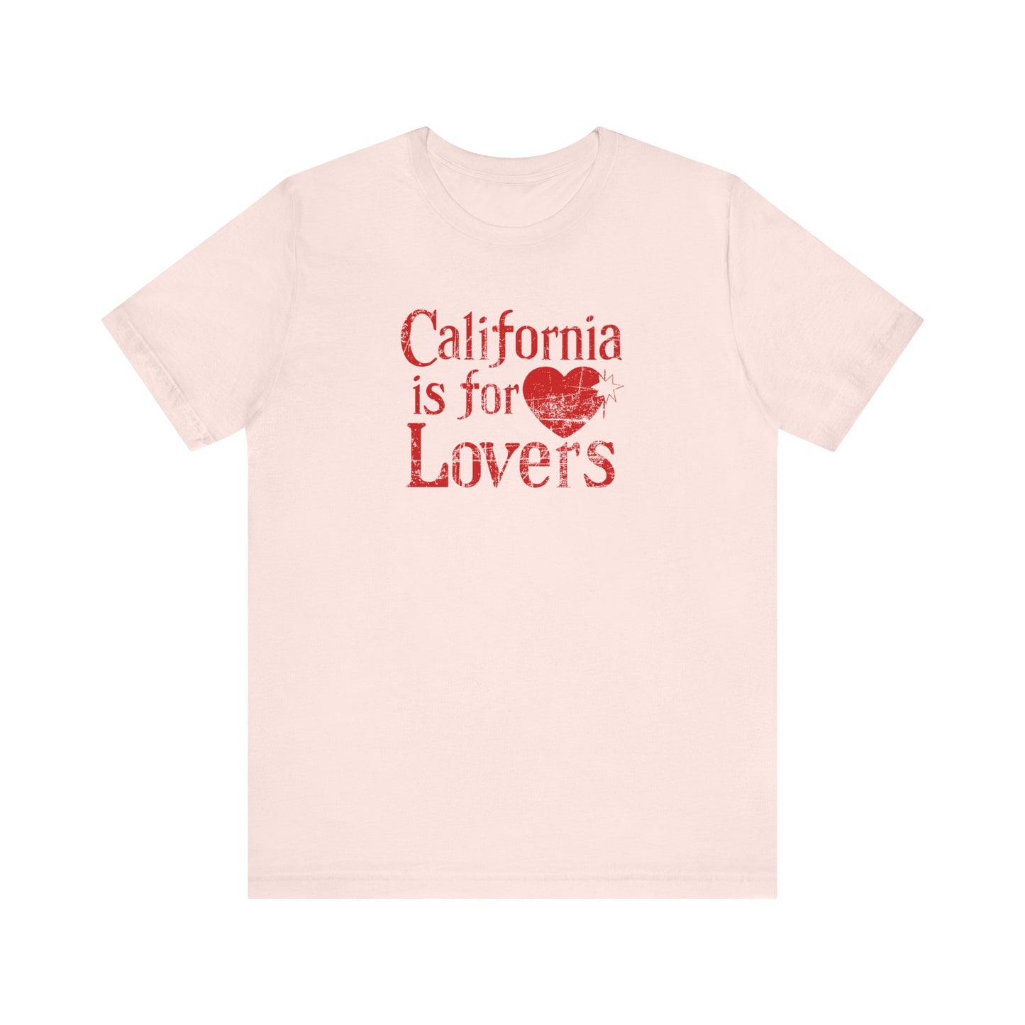 California is for Lovers Vintage Distressed Unisex Jersey Short Sleeve Tee
