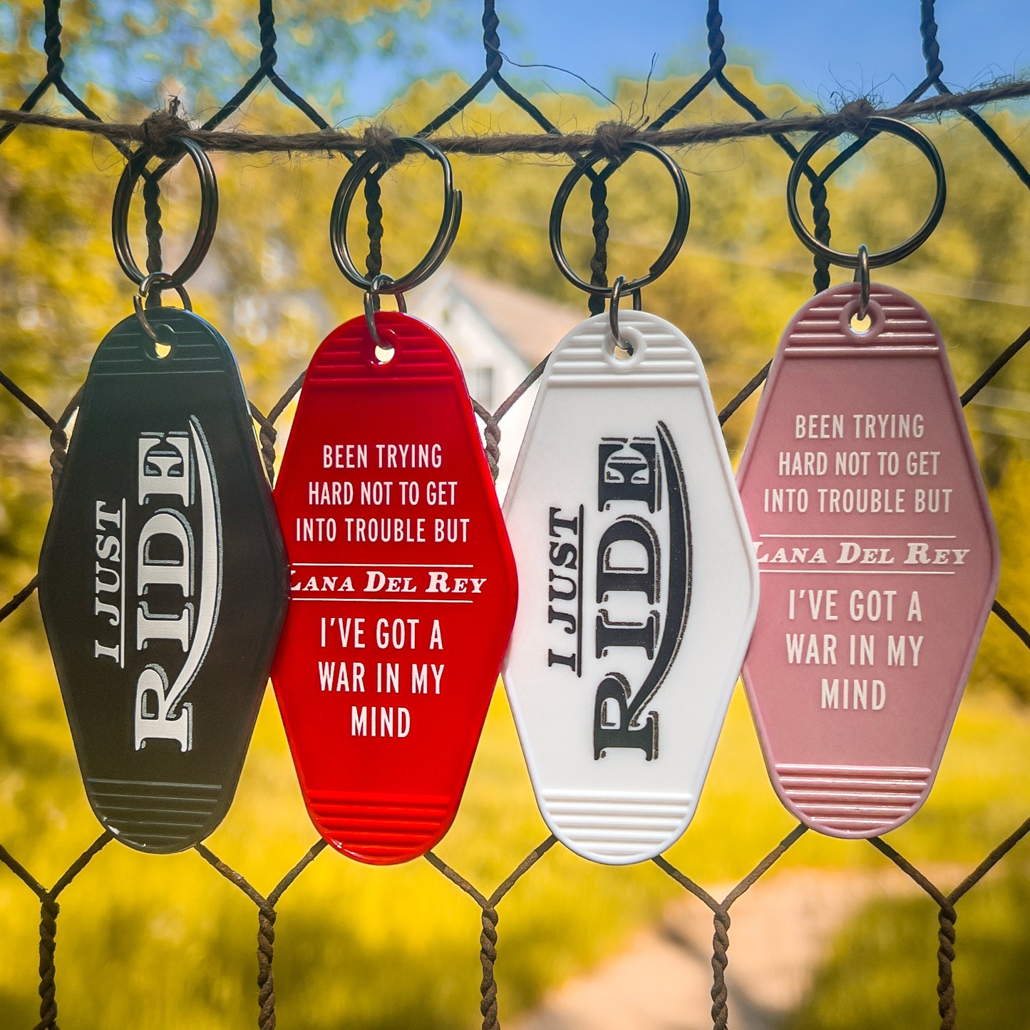 Ride Motel Keychain - Black