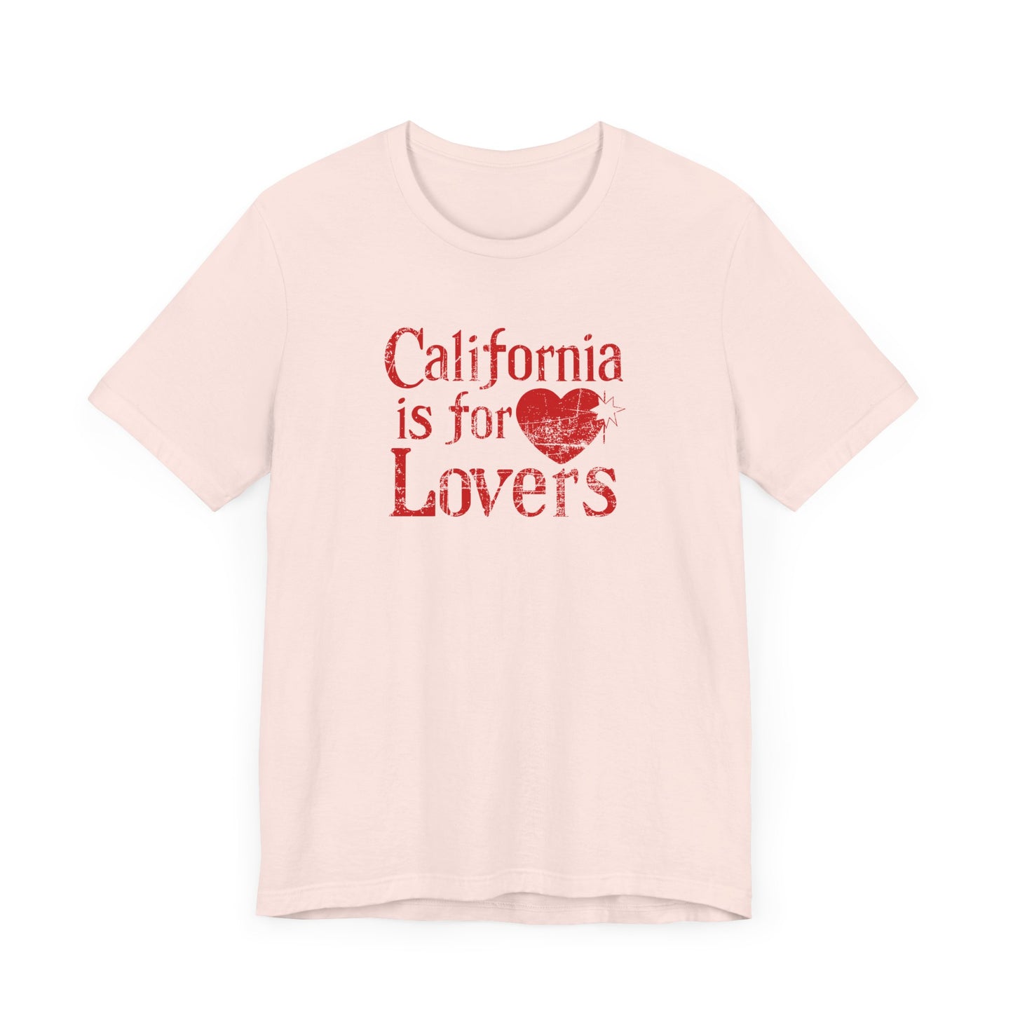 California is for Lovers Vintage Distressed Unisex Jersey Short Sleeve Tee