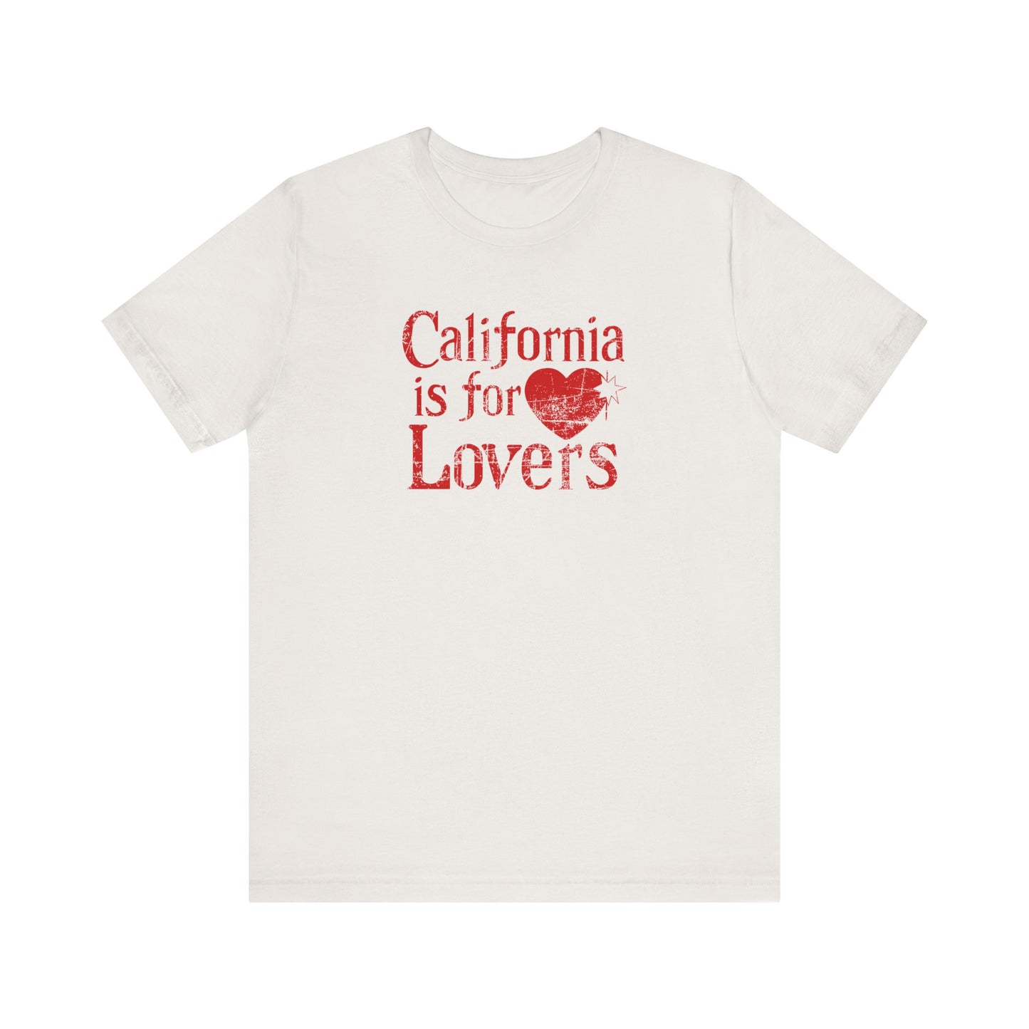 California is for Lovers Vintage Distressed Unisex Jersey Short Sleeve Tee