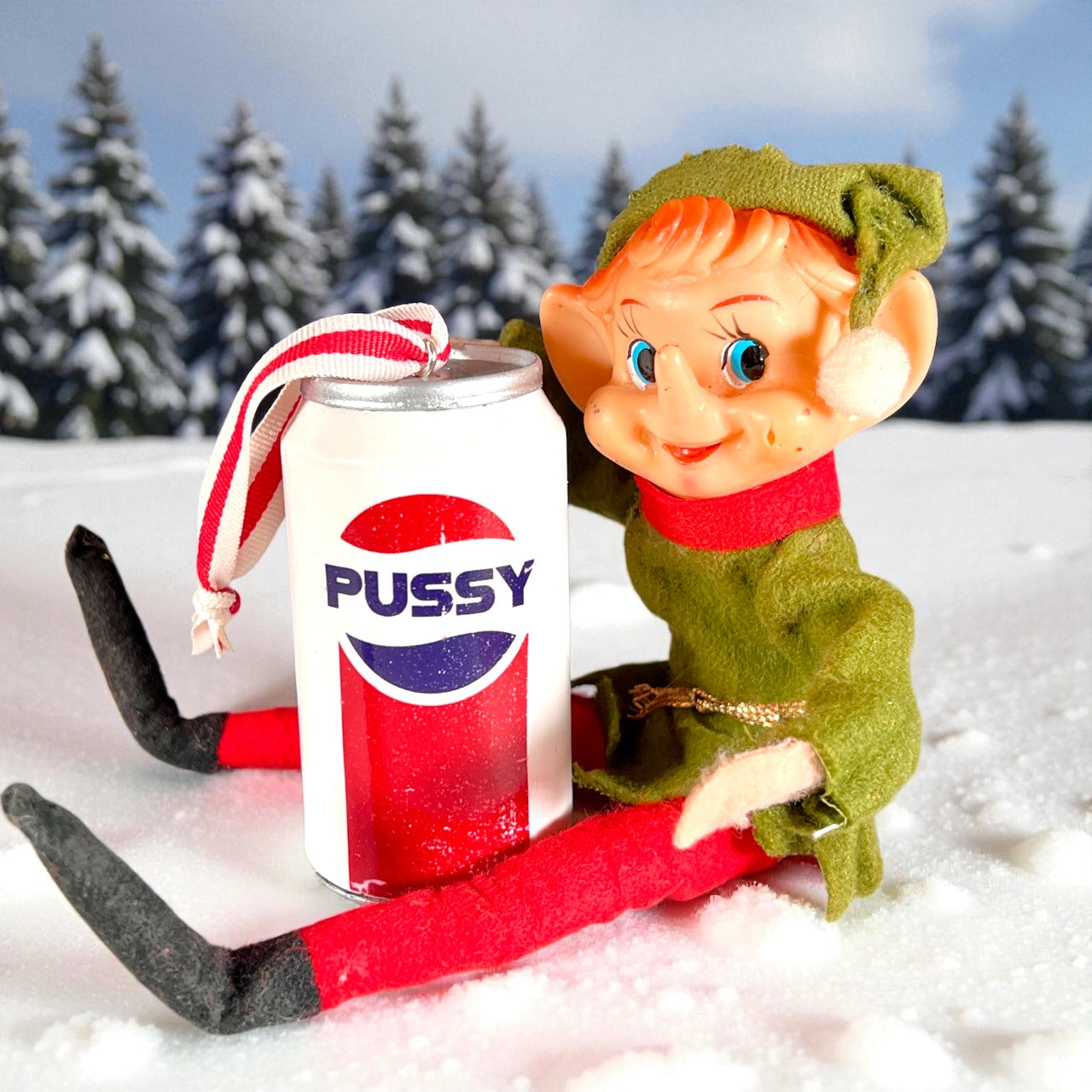 Lana’s Pussy Cola Can Christmas Ornament