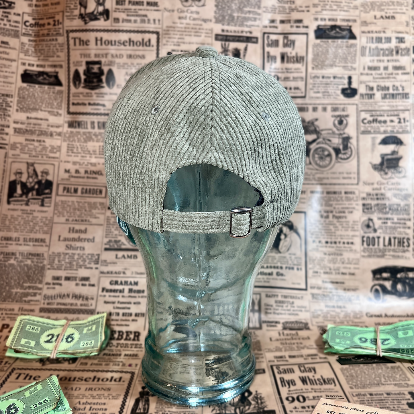 Luigi Olive Green Corduroy Hat