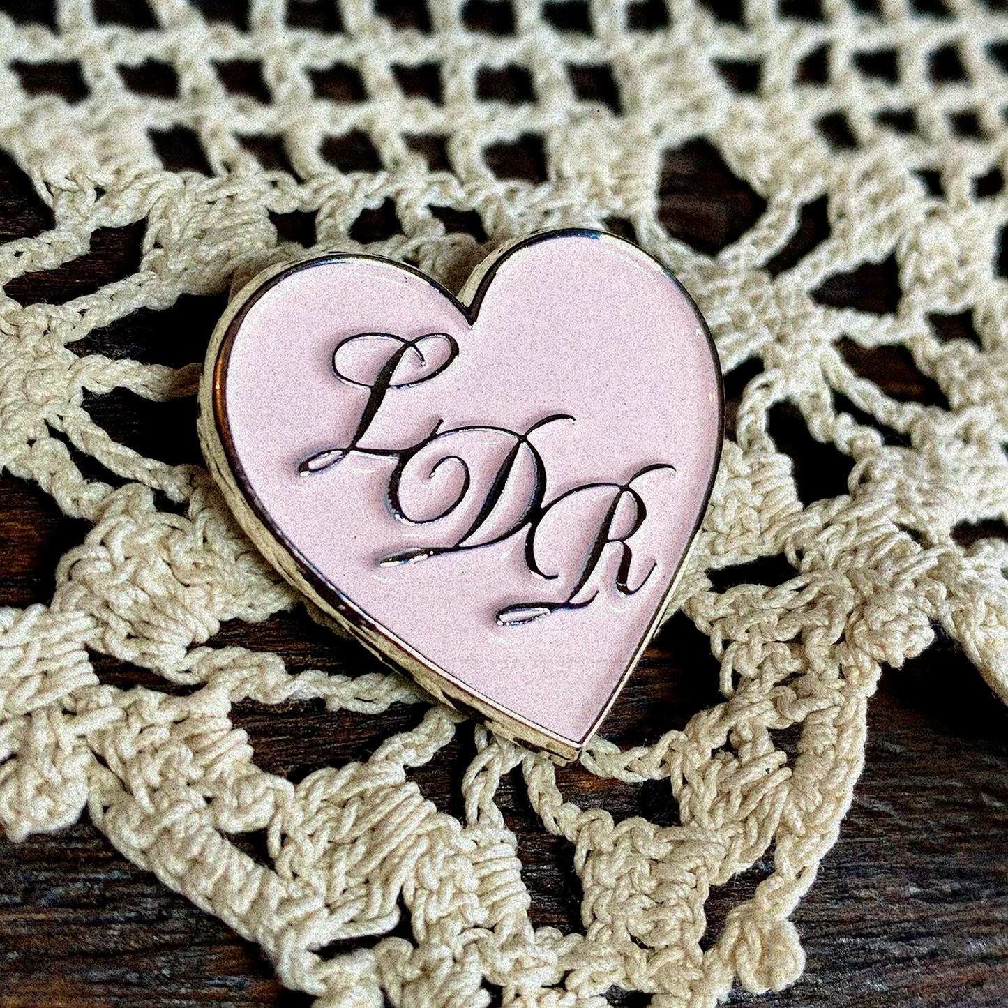 Blossom & Gold LDR Heart Enamel Pin
