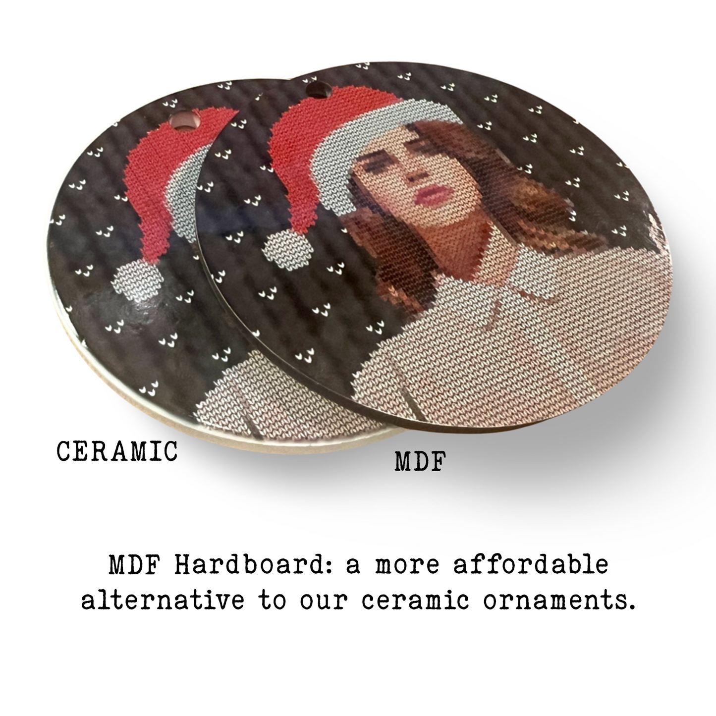 Ugly Sweater Santa Lana Del Rey-Inspired Ornament | Gray Shadows