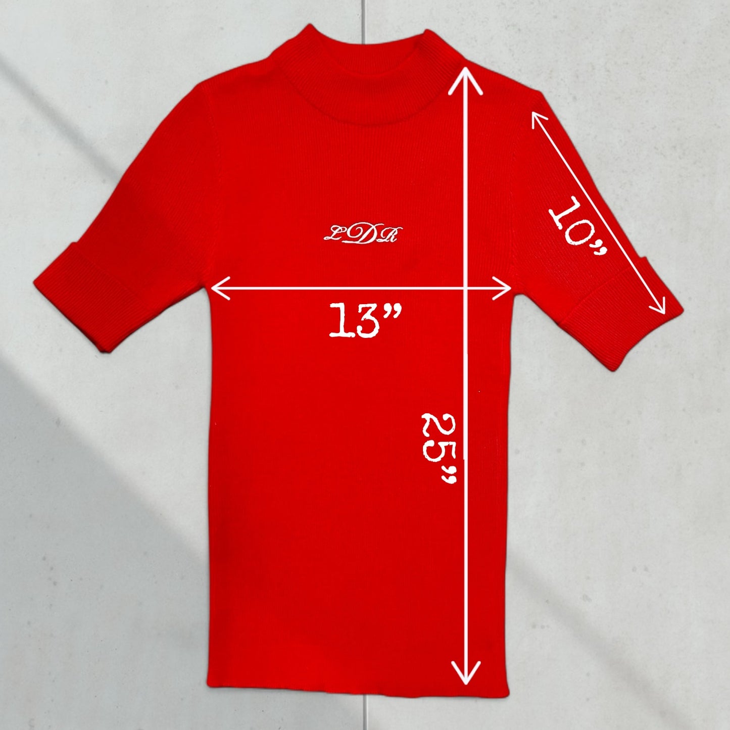 Vintage 1950s Cherry Red LDR Monogram Replica Lana Sweater