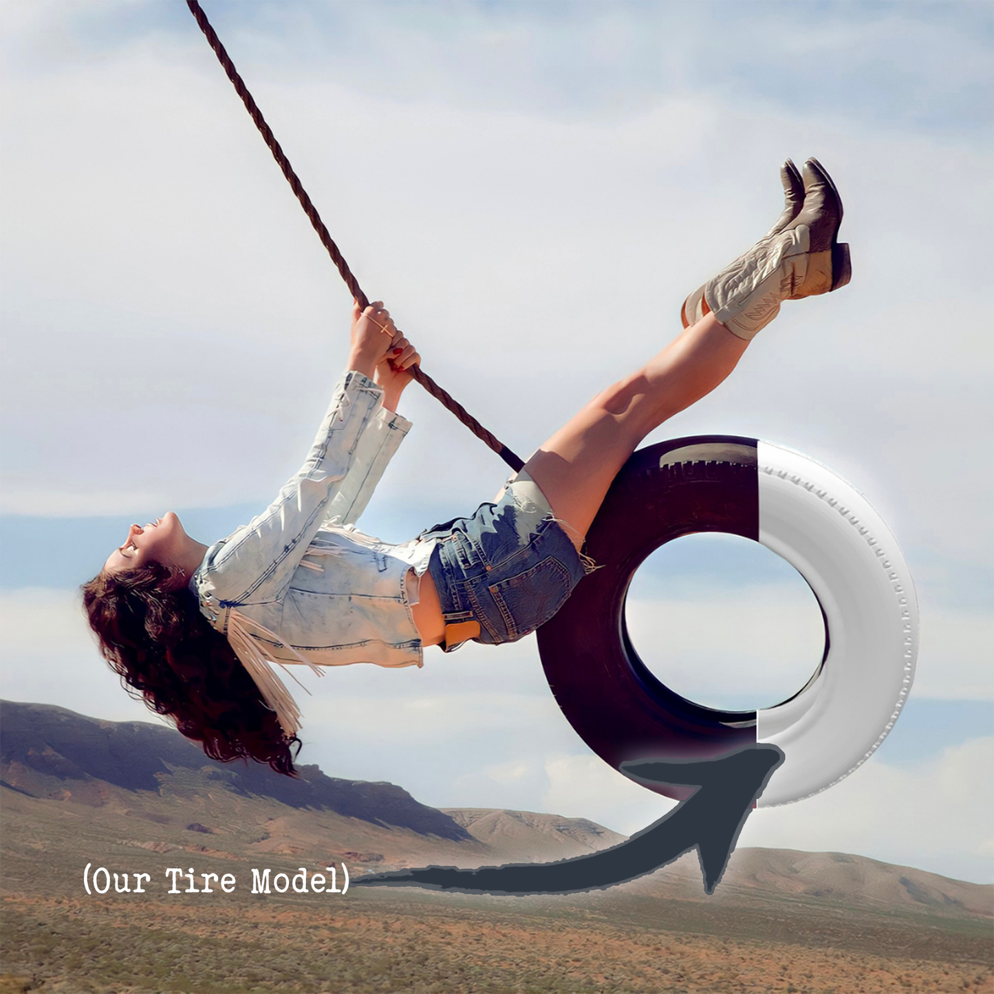 Lana Del Rey Inspired Ride Tire Swing Christmas Ornament