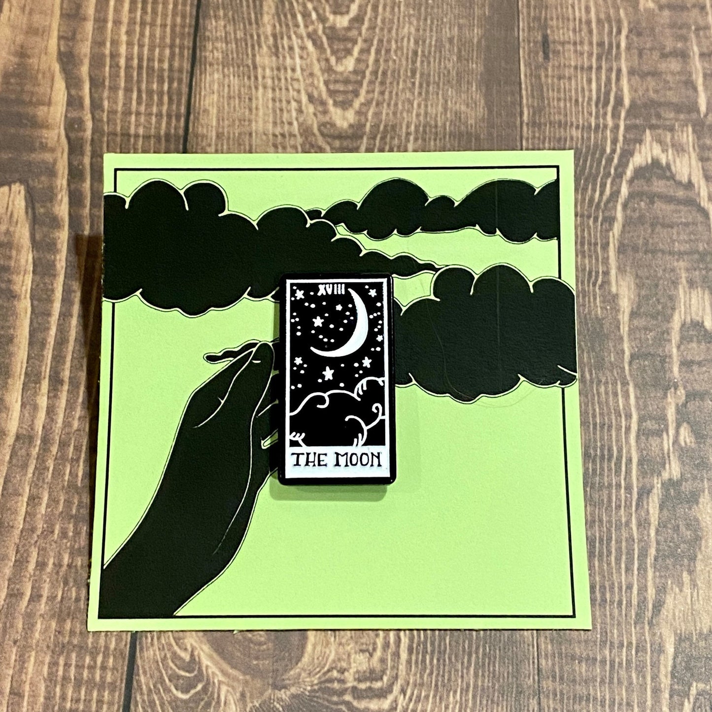 The Moon Tarot Card Enamel Pin