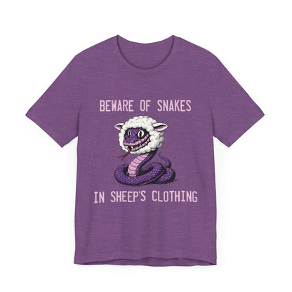 Beware of Purple Snakes Unisex Graphic Tee