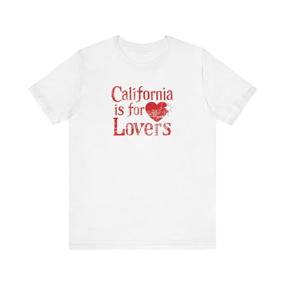 California is for Lovers Vintage Distressed Unisex Jersey Short Sleeve Tee