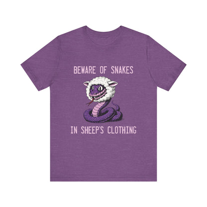 Beware of Purple Snakes Unisex Graphic Tee