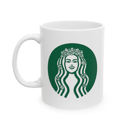 Double Sided Stargirl Coffee Co. Ceramic Mug, (11oz, 15oz)