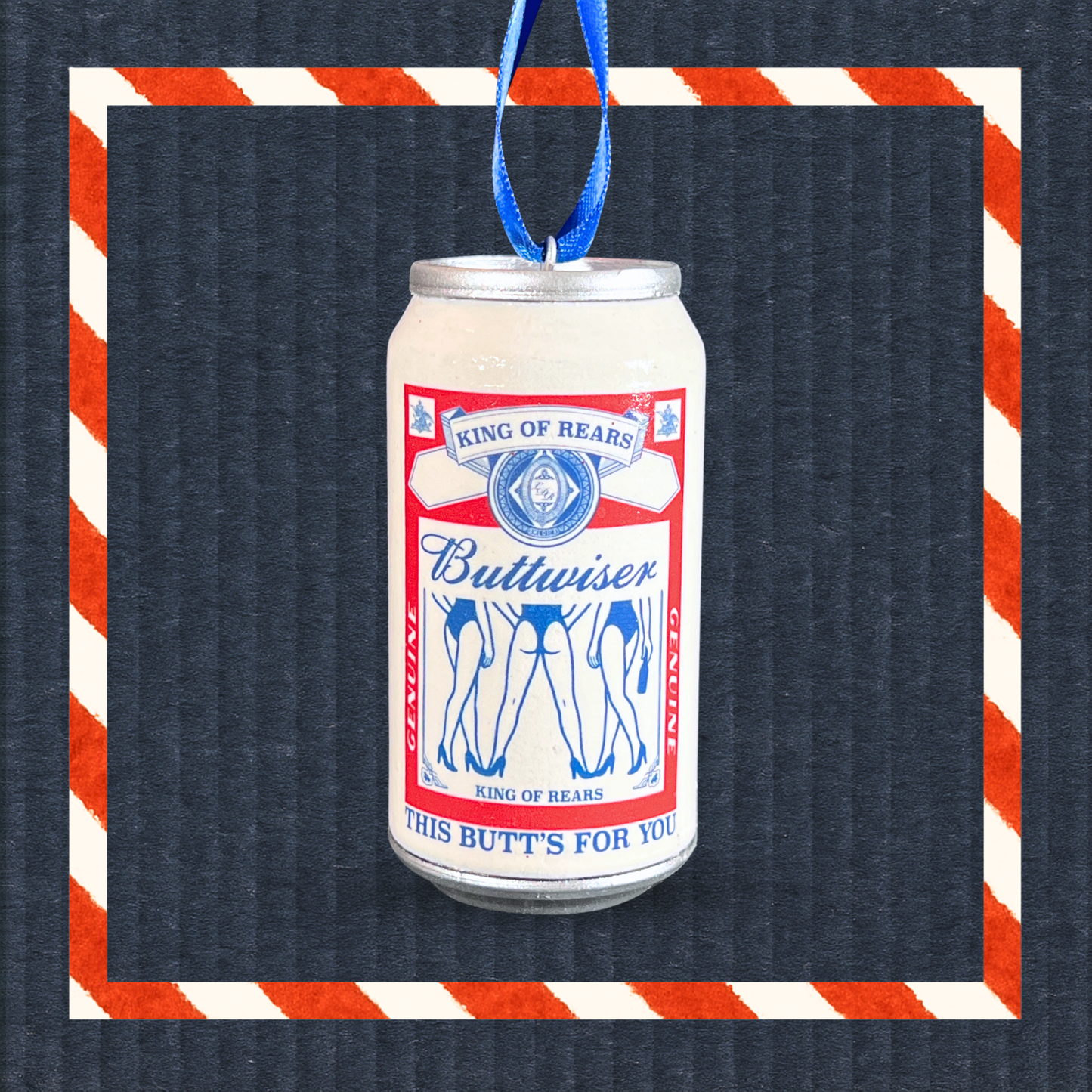 Buttwiser LDR Beer Can Christmas Ornament