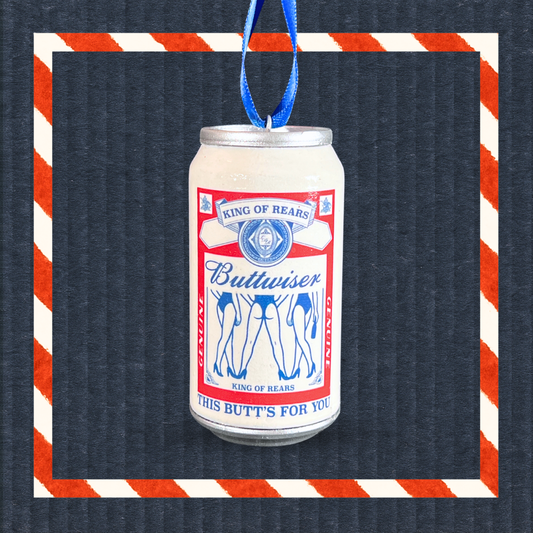 Buttwiser LDR Beer Can Christmas Ornament