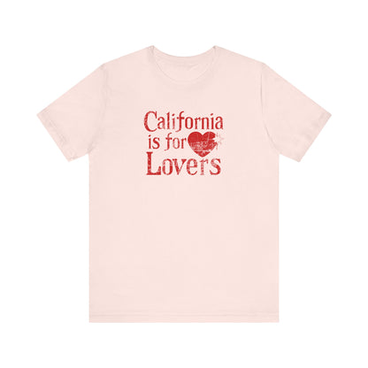California is for Lovers Vintage Distressed Unisex Jersey Short Sleeve Tee