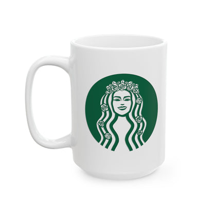 Double Sided Stargirl Coffee Co. Ceramic Mug, (11oz, 15oz)