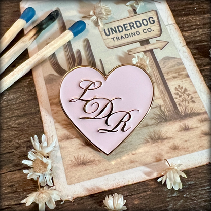Blossom & Silver LDR Heart Enamel Pin