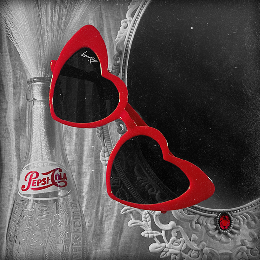 Del Rey Ban Heart Shaped Sunglasses | Cherry