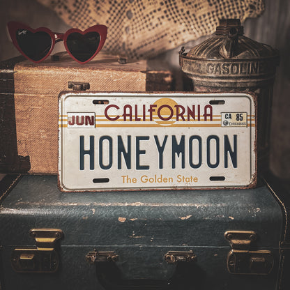 Honeymoon Metal License Plate – Lana Del Rey Inspired