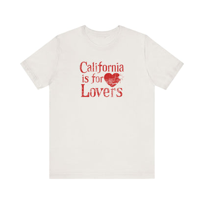 California is for Lovers Vintage Distressed Unisex Jersey Short Sleeve Tee
