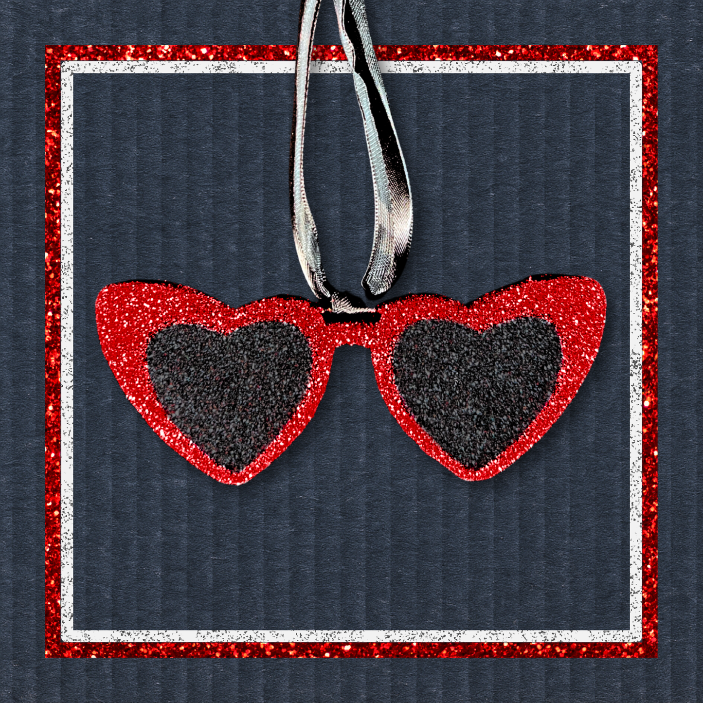 Lana’s Glitter Heart-Shaped Sunglasses Christmas Ornament