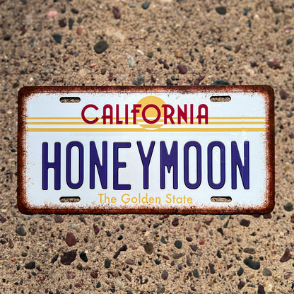 Honeymoon Metal License Plate – Lana Del Rey Inspired