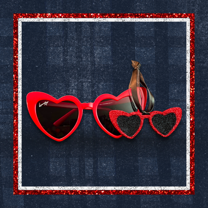 Lana’s Glitter Heart-Shaped Sunglasses Christmas Ornament