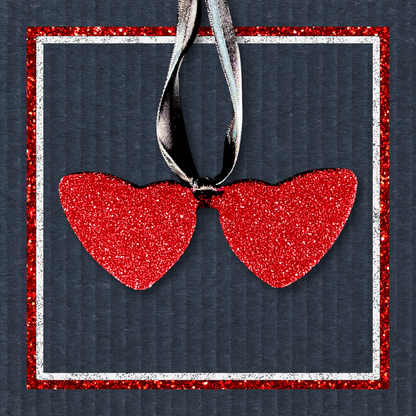 Lana’s Glitter Heart-Shaped Sunglasses Christmas Ornament
