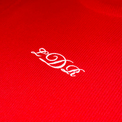 Vintage 1950s Cherry Red LDR Monogram Replica Lana Sweater