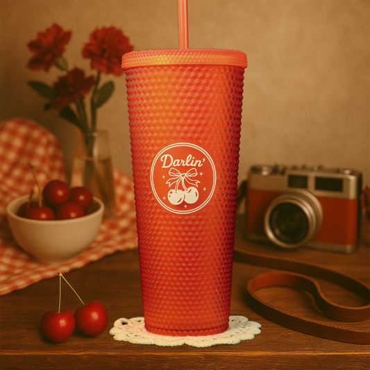 Darlin' Cherry Studded Tumbler (24 oz.)