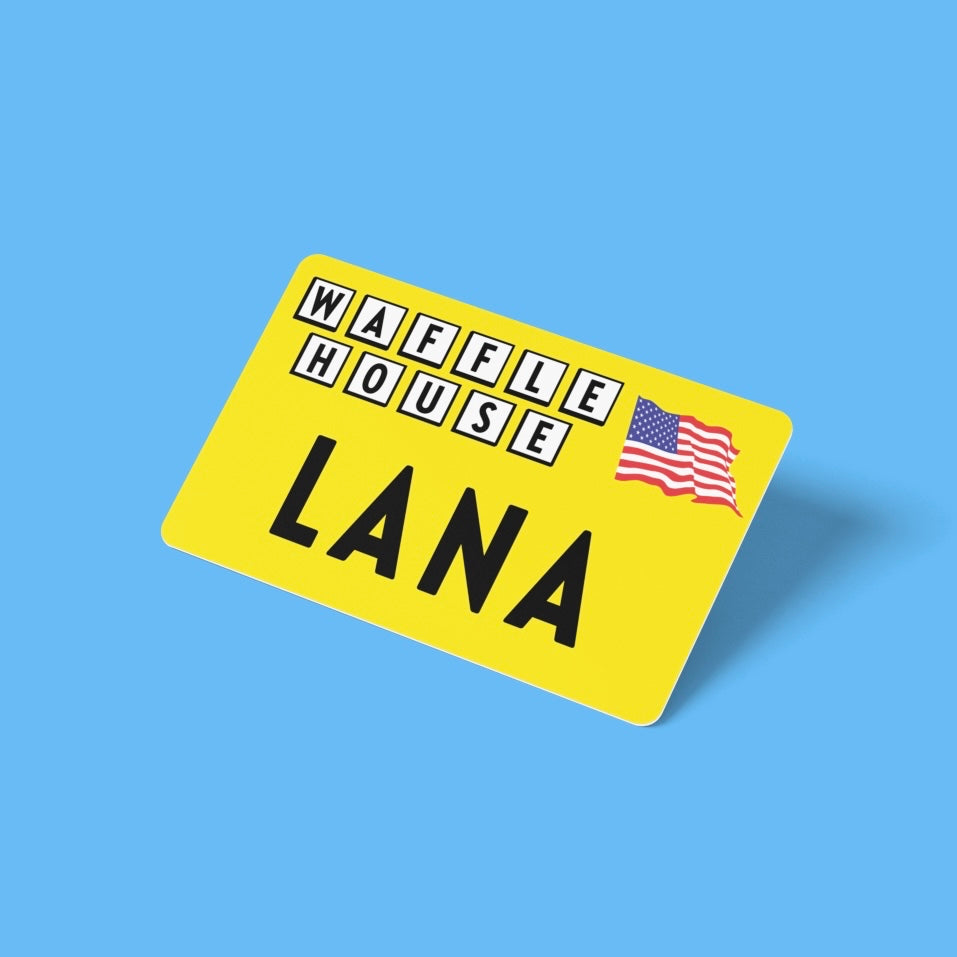 Lana Waffle House Name Tag Halloween Costume Accessory