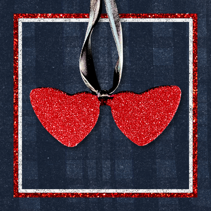 Lana’s Glitter Heart-Shaped Sunglasses Christmas Ornament