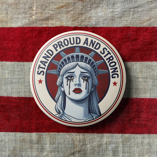 Stand Proud and Strong Button – Lana Del Rey Inspired Poetic Protest Pin