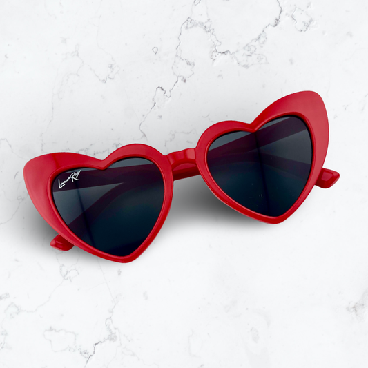 Del Rey Ban Heart Shaped Sunglasses | Cherry