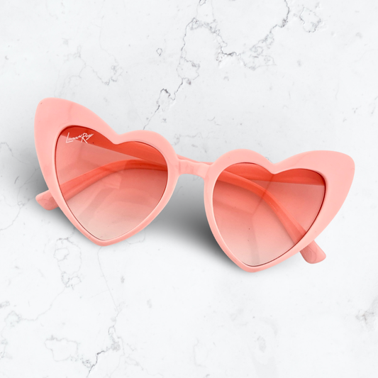 Del Rey Ban Heart Shaped Sunglasses | Blush