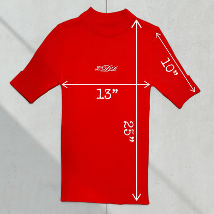 Vintage 1950s Cherry Red LDR Monogram Replica Lana Sweater