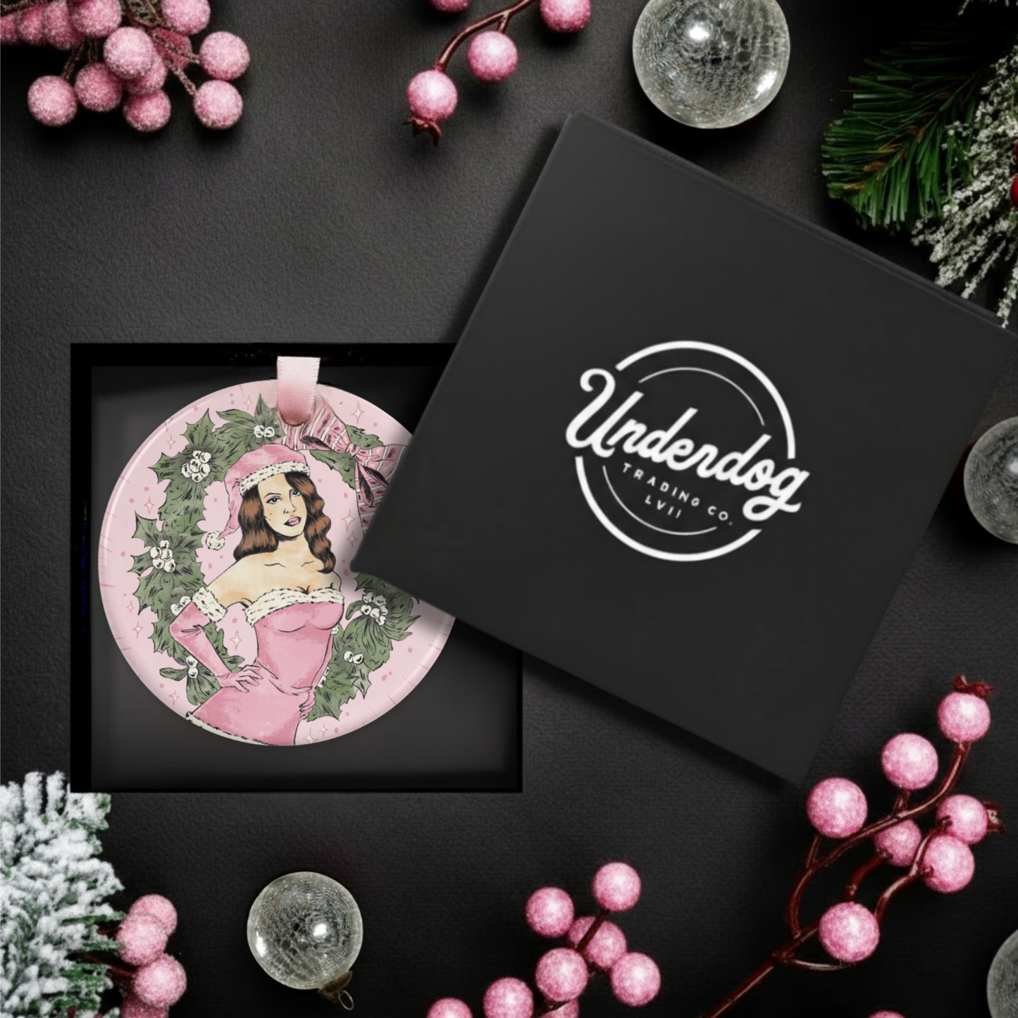 Lana Del Rey Santa Baby Christmas Ornament | Bubblegum Coquette