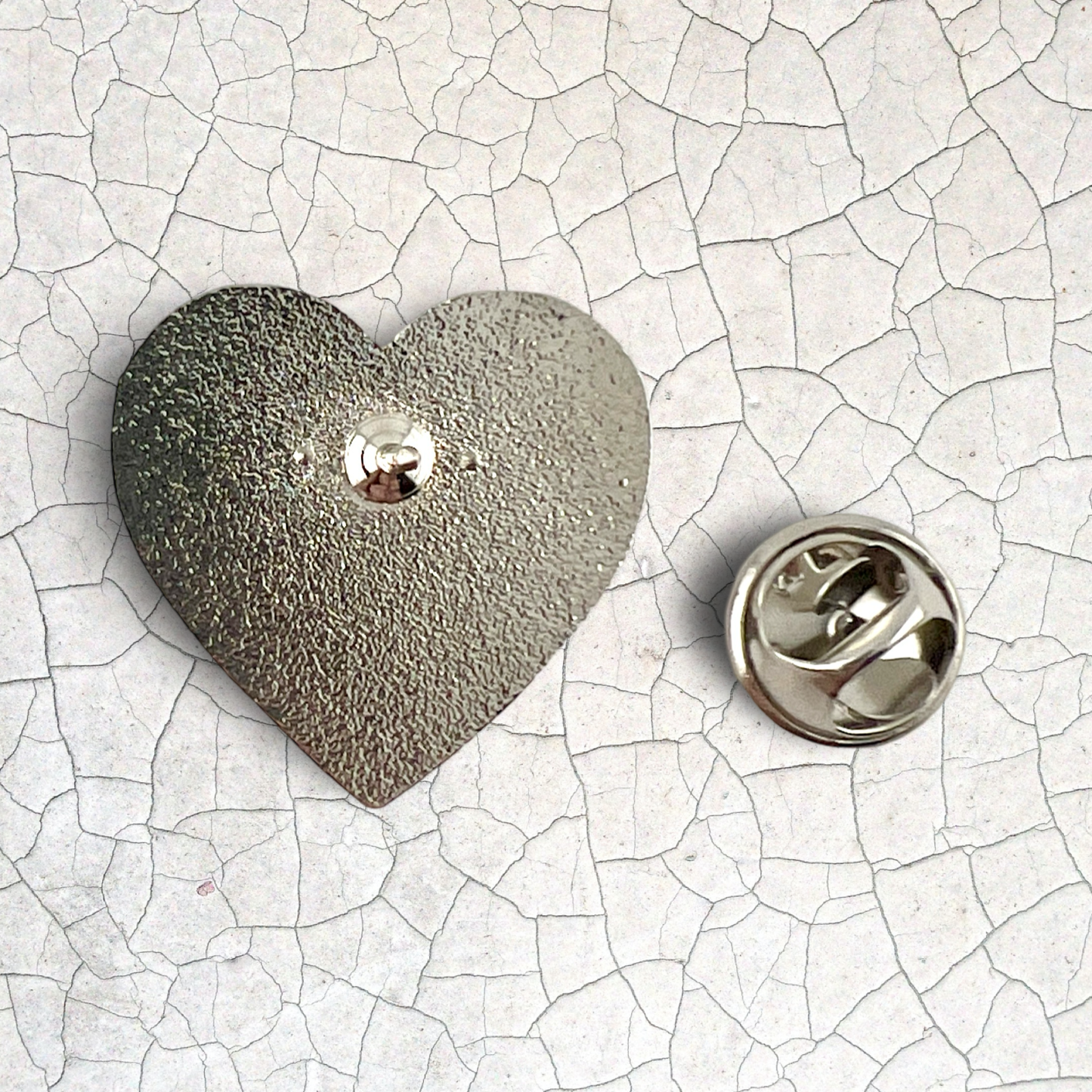 Blossom & Silver LDR Heart Enamel Pin