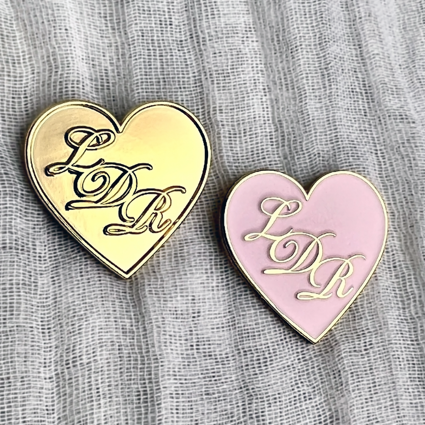 Blossom & Silver LDR Heart Enamel Pin