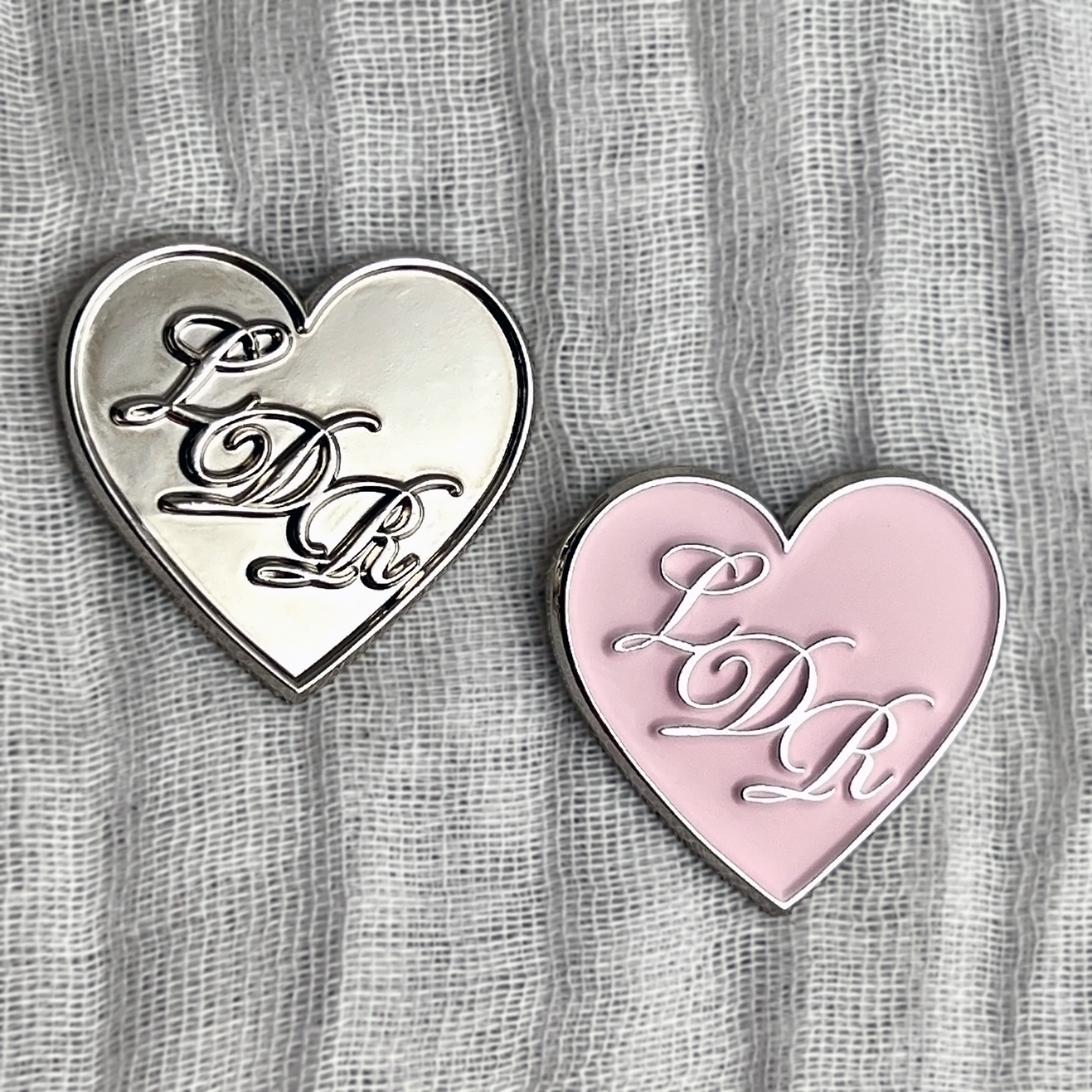 Blossom & Silver LDR Heart Enamel Pin