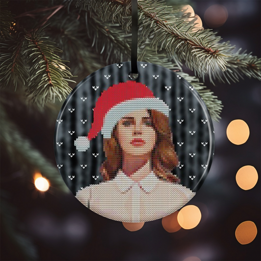 Ugly Sweater Santa Lana Del Rey-Inspired Ornament | Gray Shadows