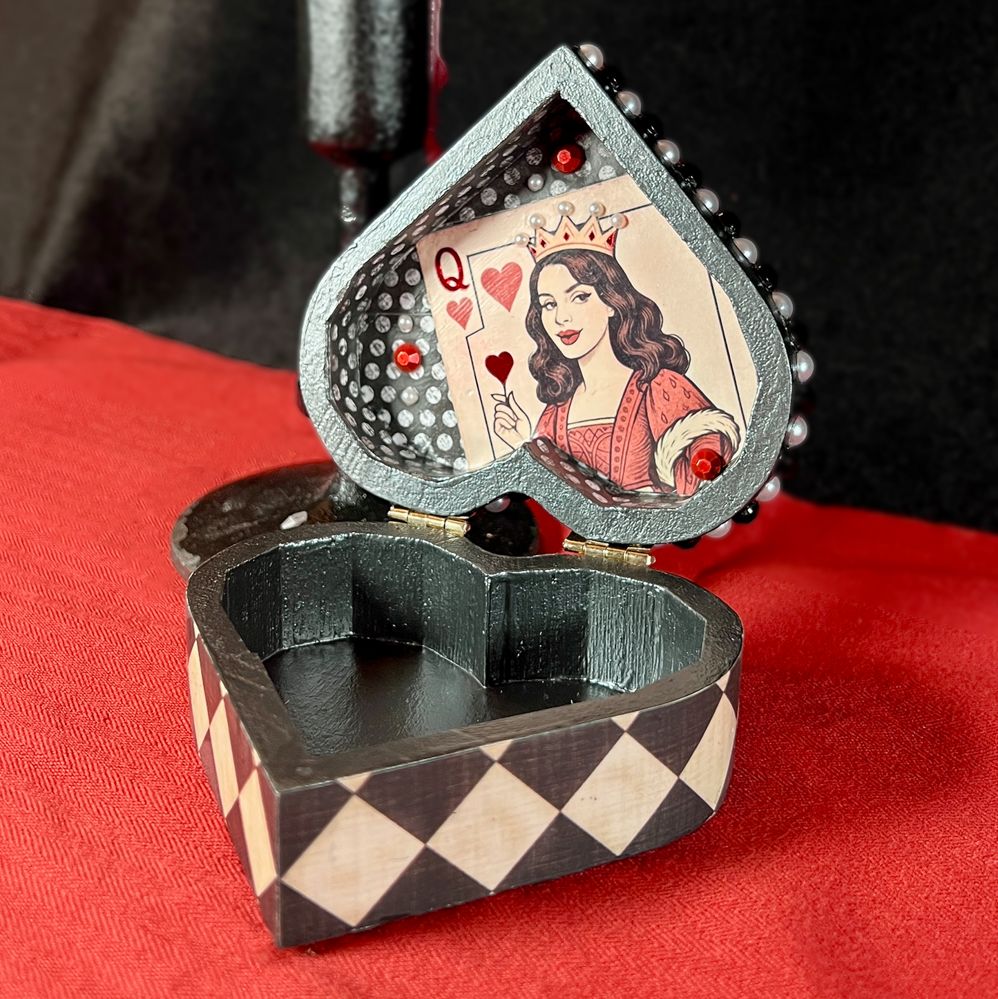 Lana Inspired Queen of Hearts Shaped Box