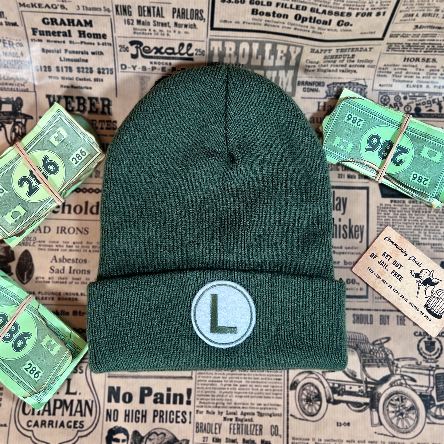 Luigi Green Beanie Underdog Edition
