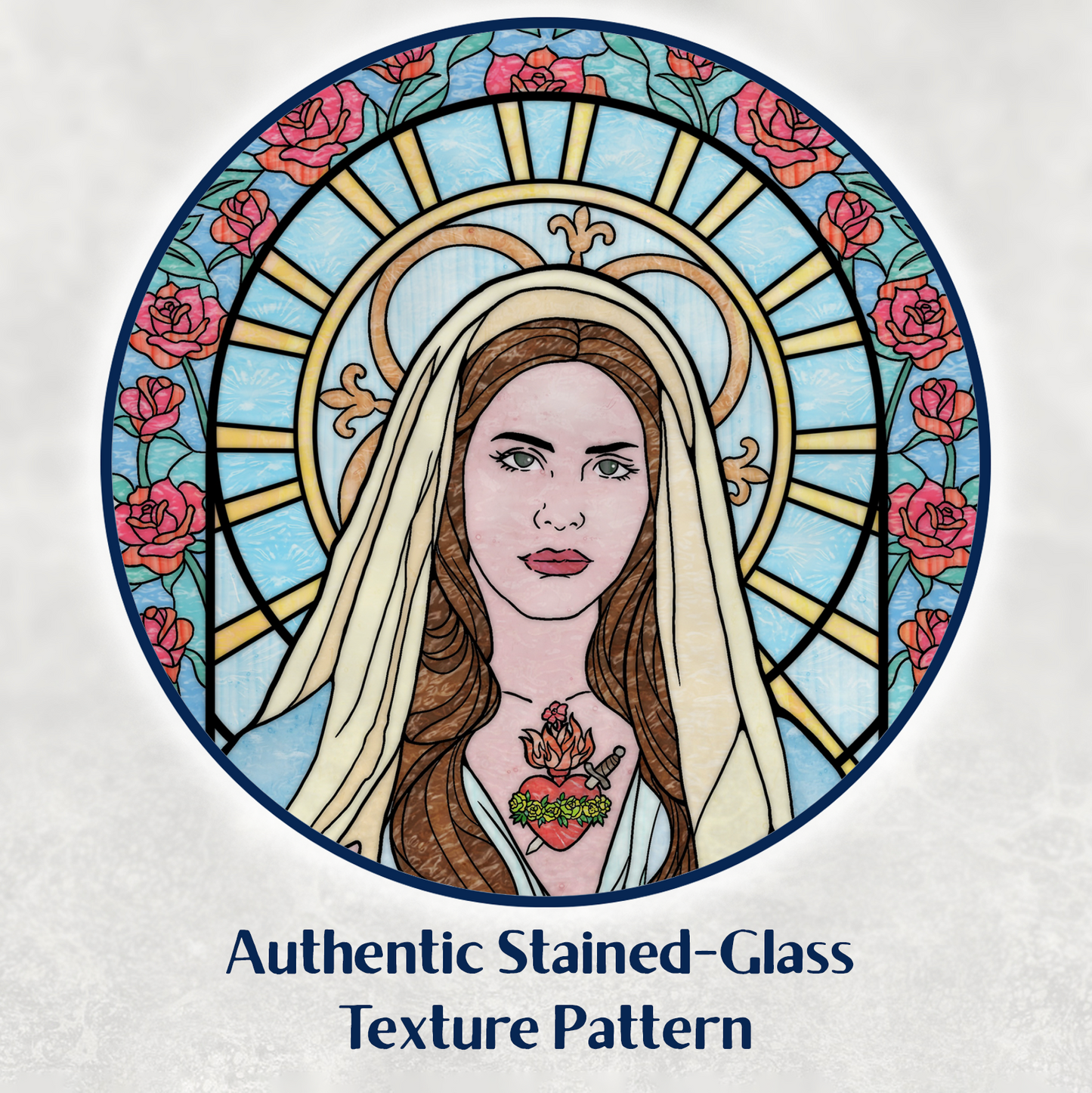 LDR Stained Glass Style Prayer Candle