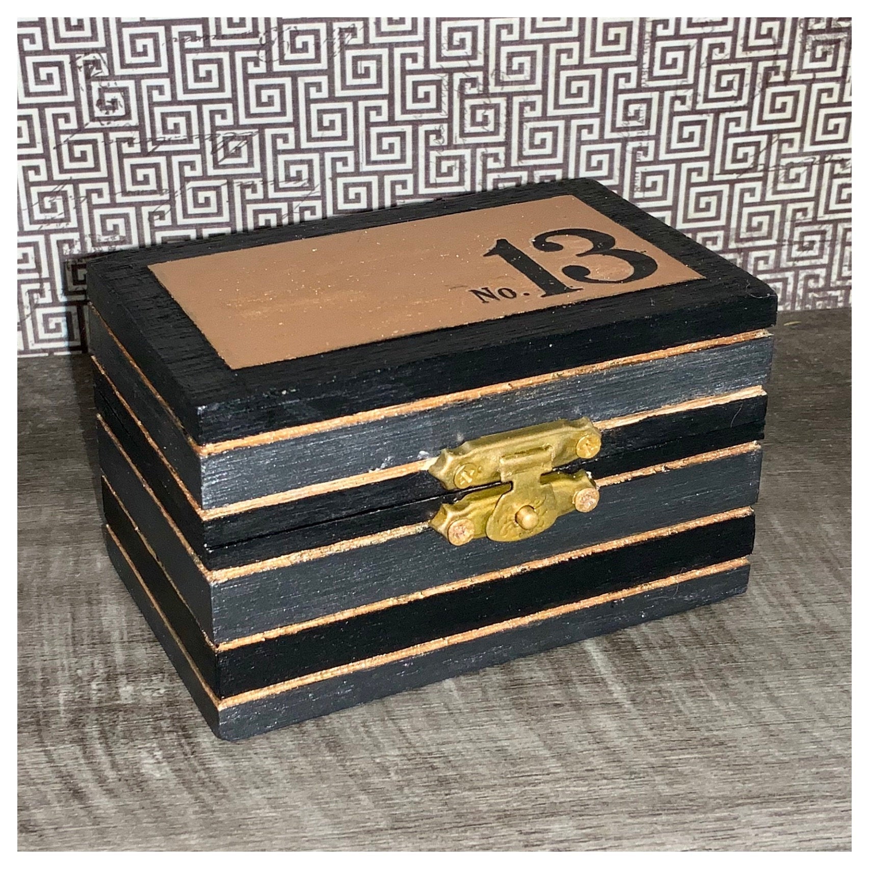 Copper and Black Small Stash Box